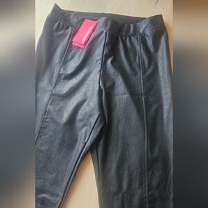 Commando Black Faux Leather Boot Cut Pants